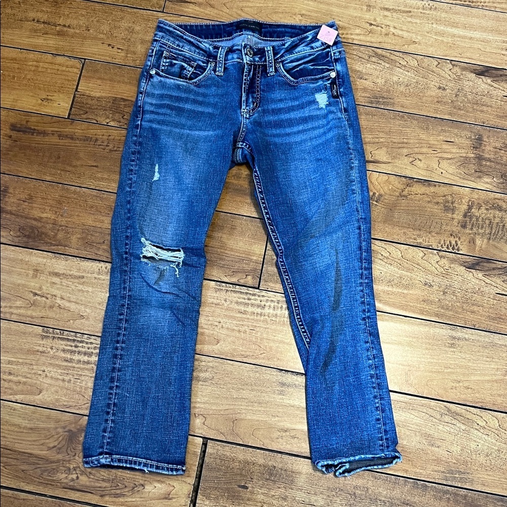 Silver Elyse Jean Capris